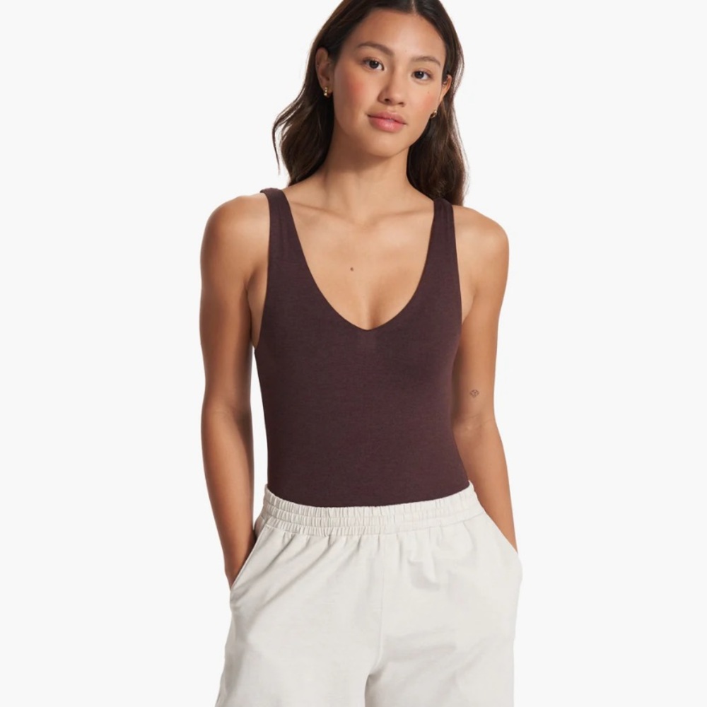 Vuori Halo Bodysuit - Small - Mahogany Heather